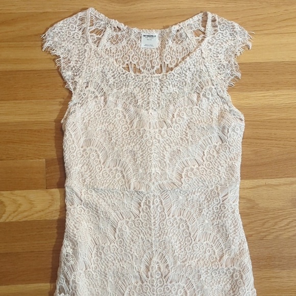 Intimately Free People Lace Peek a Boo Dress in ivory blush - size XS - Picture 11 of 11